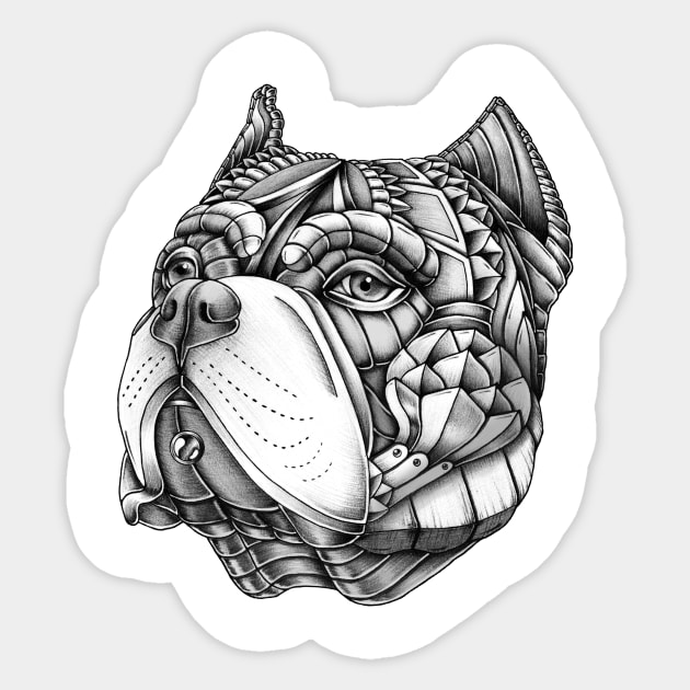 Ornate American Bully Sticker by Psydrian